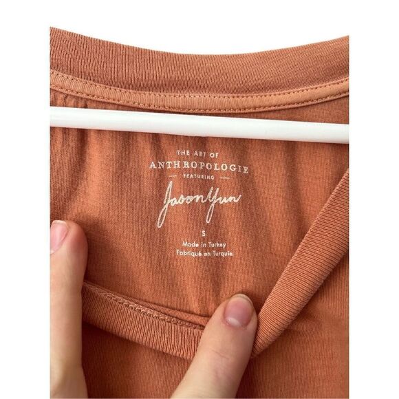 ANTHROPOLOGIE JASON YUN Graphic Peach t-shirt size S - Picture 4 of 8